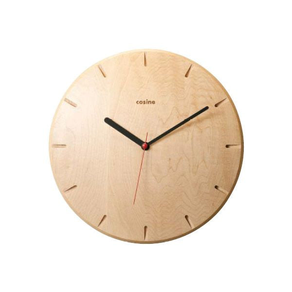 スライドショーcosine(コサイン)掛け時計（メープル） 木製 掛時計 【おしゃれ】 CW-15CM  【旭川家具】の画像を開く
