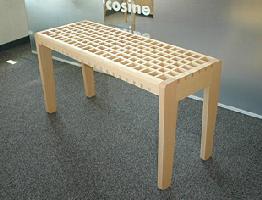 cosine(コサイン)KHOSHI　格子スツールST-08NM  【旭川家具】 木製 椅子 スツール 国産（日本製）いす(イス)